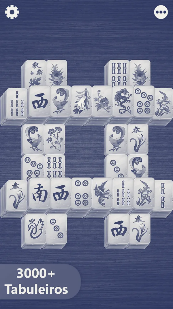 Muralha de mahjong do Titan vista de cima com várias camadas